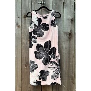 Connected Apparel Pink‎ Floral Dress Sleeveless Career Cocktail Party Size 8